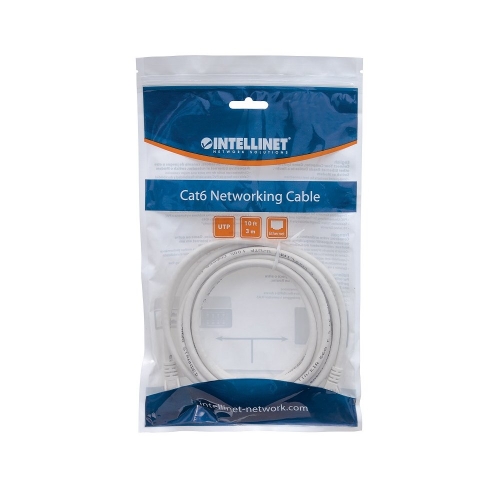 Patch Cord Cat5e Utp 1,0m Biały 100% Miedź